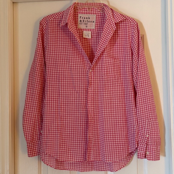Frank & Eileen Pink and white Checkered Shirt size S - Picture 3 of 5